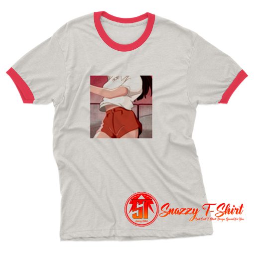 Anime girl Ringer Tee