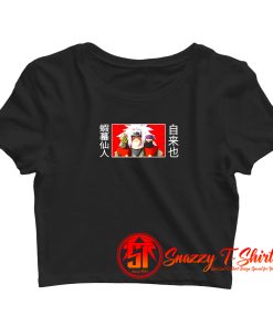 Anime. Naruto Jiraiya art colorful Crop Top Shirt