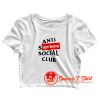 Anti Supreme Social Club Parody Crop Top Shirt