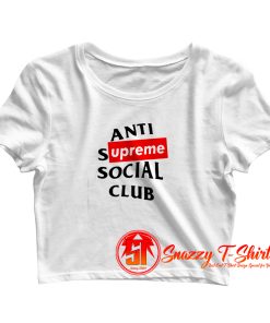 Anti Supreme Social Club Parody Crop Top Shirt