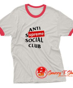 Anti Supreme Social Club Parody Ringer Tee