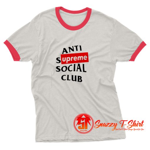 Anti Supreme Social Club Parody Ringer Tee