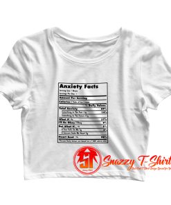 Anxiety Shirt Nutrition Facts Crop Top Shirt