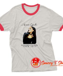 Ariana Grande Tour Dangerous Smilley Ringer Tee