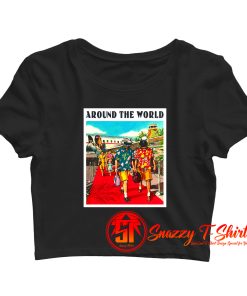 Around The World Daft Punk Crop Top Shirt