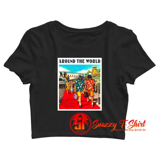 Around The World Daft Punk Crop Top Shirt