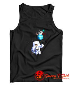 Astro Cat With Planet Balloons Tank Top