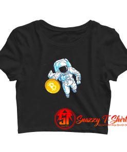 Astronaut Bitcoin Trader Crypto Asset Crop Top Shirt