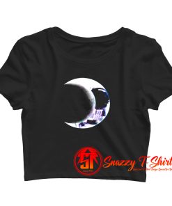 Astronaut Moon Crop Top Shirt