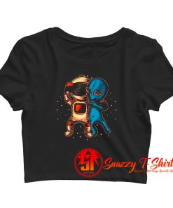 Astronaut Selfie Cute Crop Top Shirt