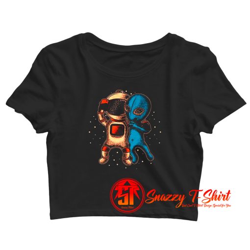 Astronaut Selfie Cute Crop Top Shirt