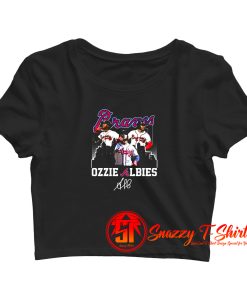 Atlanta Braves Ozzie ALbies Signatures Crop Top Shirt