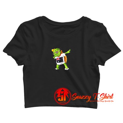 Australia Dabbing Turtle Crop Top Shirt