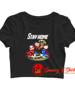 Avengers Stay home Crop Top Shirt