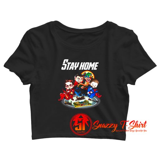 Avengers Stay home Crop Top Shirt