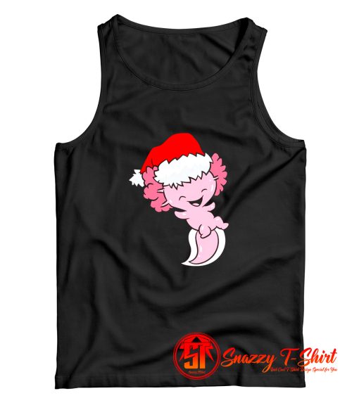 Axolotl With Santa Hat Cute Christmas Tank Top