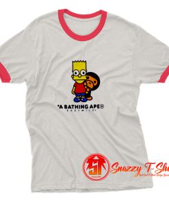 BAPE X The Simpsons Baby Milo Behind Ringer Tee