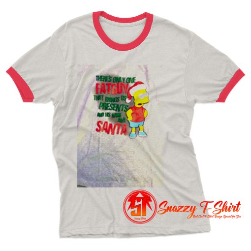 BART SIMPSON CHRISTMAS Ringer Tee