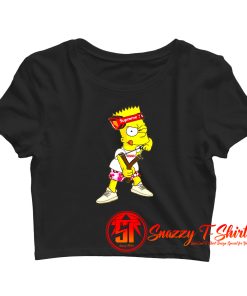 BART SIMPSON spinning supreme Crop Top Shirt