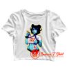 BDSM Hot Sexy Naughty Demon Devil Girl Female Satanism Pinup Pin up Crop Top Shirt