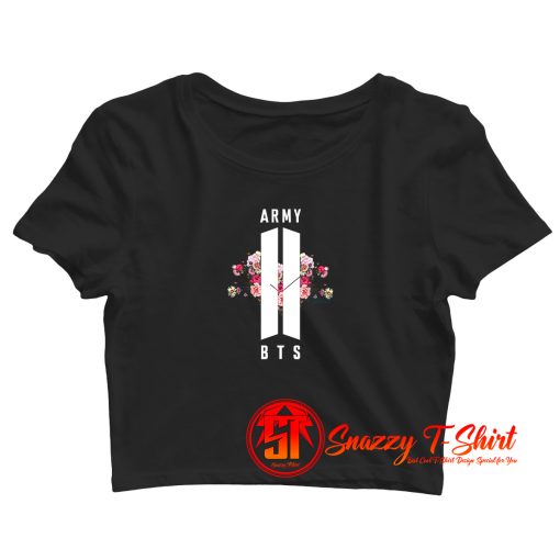 BTS Army Floral Crop Top Shirt