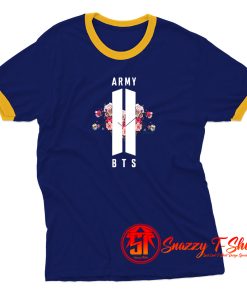 BTS Army Floral Ringer Tee