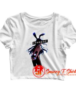 BUNNY COLOUR SAD JAPANESE ANIME AESTHETIC Crop Top Shirt