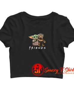 Baby Babu Frik And Baby Yoda Friends Design Crop Top Shirt