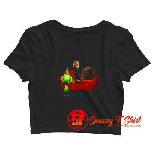 Baby Friends Baby Yoda Baby Groot And Baby Grinch Crop Top Shirt