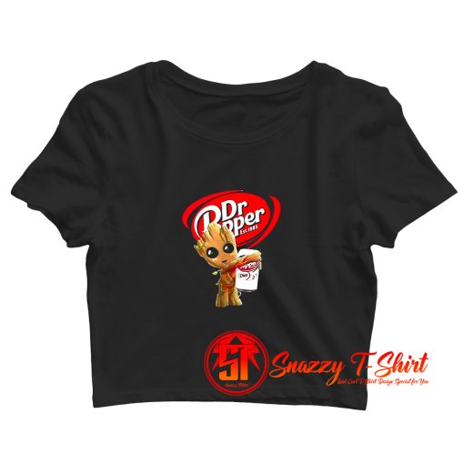 Baby Groot Dr Pepper Guardians Galaxy Crop Top Shirt