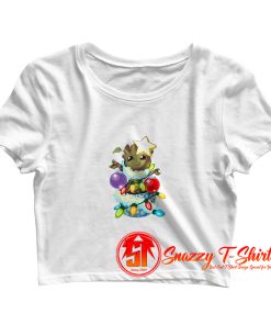 Baby Groot Guardians Christmas Crop Top Shirt