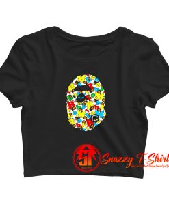 Baby Milo Alphabet Ape Head Crop Top Shirt