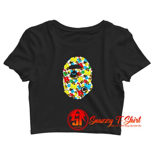 Baby Milo Alphabet Ape Head Crop Top Shirt