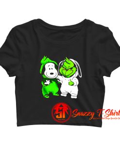 Baby Snoopy and baby Grinch Crop Top Shirt