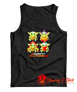 Baby Yoda Happy Hallothanksmas Tank Top