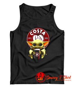 Baby Yoda Hug Costa Coffee Tank Top