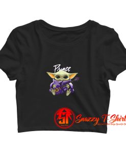 Baby Yoda Hug Prince Guitar Crop Top Shirt