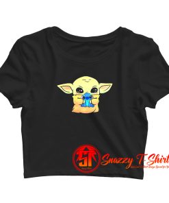 Baby Yoda Hug Stitch Crop Top Shirt