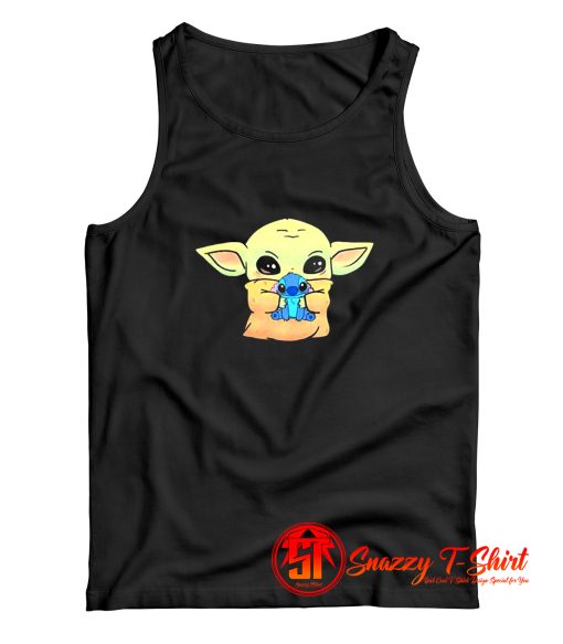 Baby Yoda Hug Stitch Tank Top