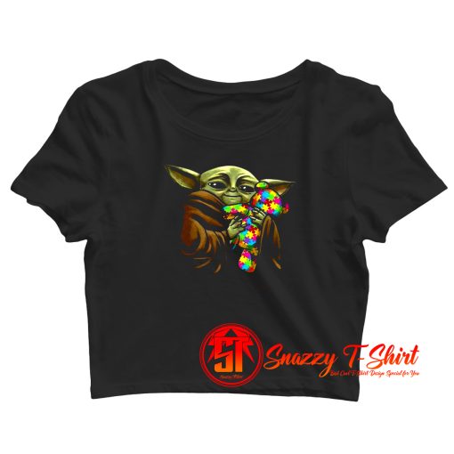 Baby Yoda Hug Teddy Crop Top Shirt