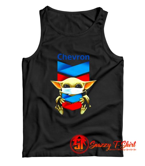 Baby Yoda Mask Hug Chevron Tank Top