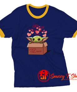 Baby Yoda Parody Happy Valentines Day Ringer Tee