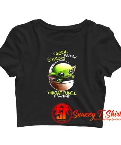 Baby Yoda Rock Paper Scissors Crop Top Shirt