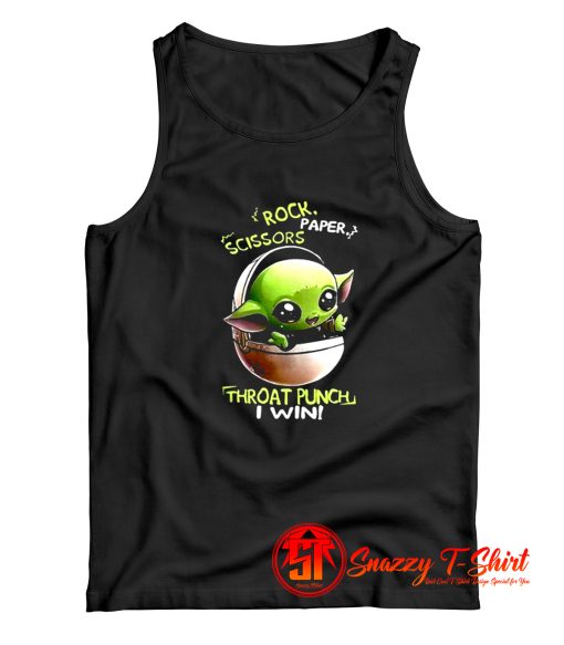 Baby Yoda Rock Paper Scissors Tank Top