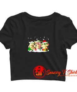 Baby Yoda The Mandalorian Christmas Crop Top Shirt