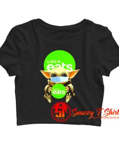 Baby Yoda Uber Eats Crop Top Shirt