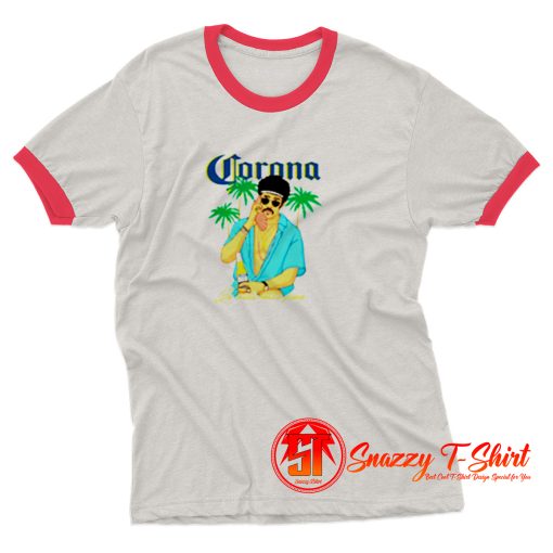 Bad Bunny x Corona Beer Summer Beach Ringer Tee