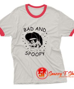 Bad and Spoopy Retro Skull Ringer Tee