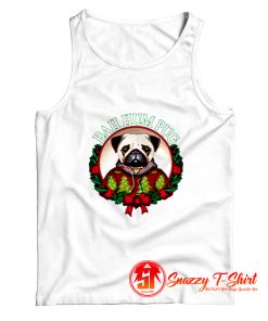 Bah Hum Pug Funny Christmas Pun for Pug Lovers Tank Top