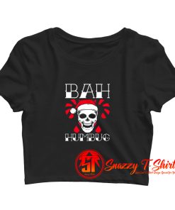 Bah Humbug Skull Crop Top Shirt